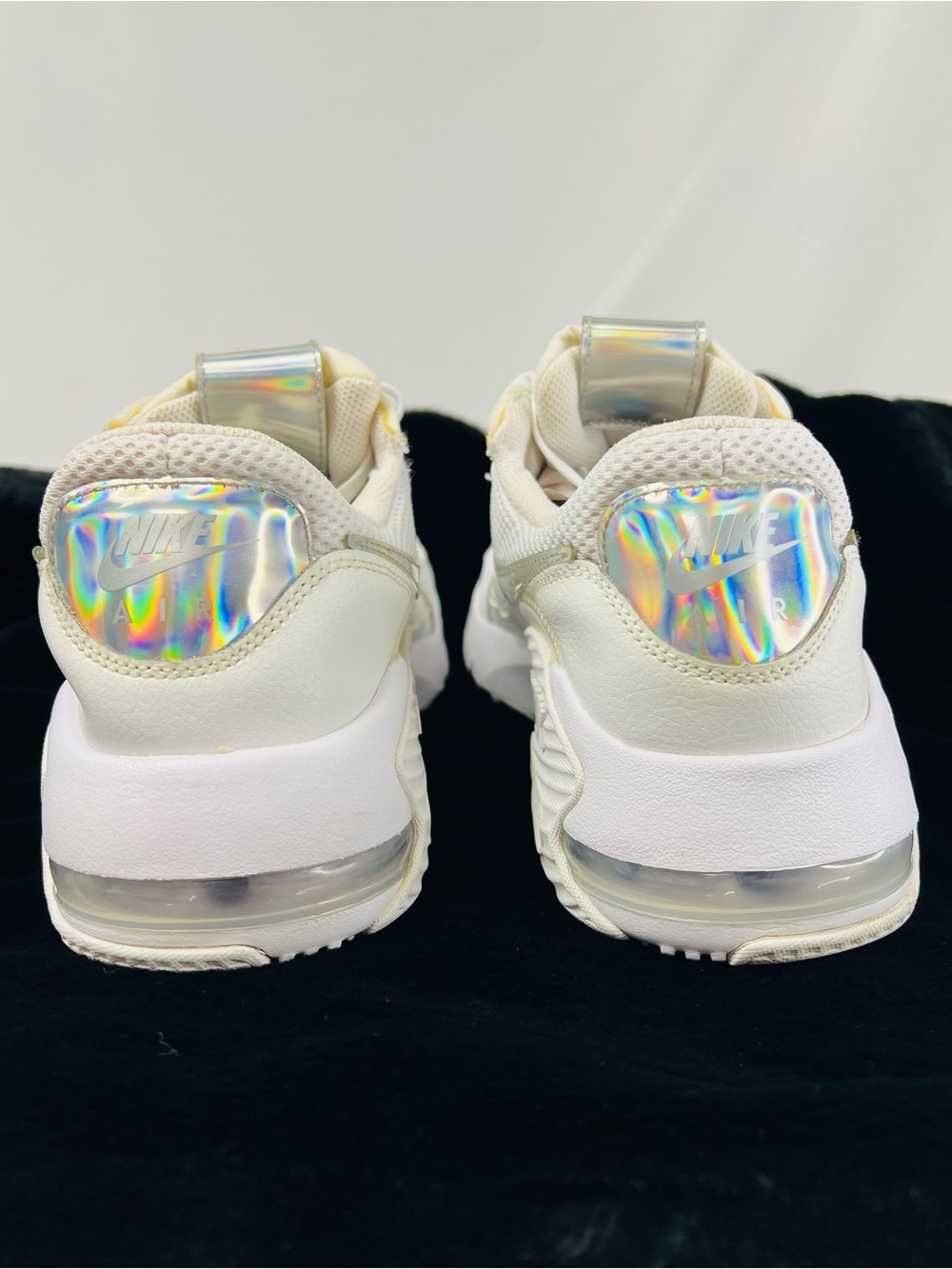 Nike Air Max Excee White and Silver Holographic Sneakers Womens 12 Mens 10.5 - Picture 7 of 9